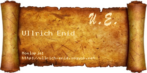 Ullrich Enid névjegykártya